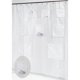thumbnail image 1 of Cortina de ducha transparente con bolsillos, cortina de ducha de plástico PEVA, forro organizador de cortina de ducha con 9 bolsillos para baño (transparente), 1 of 2