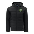 thumbnail image 2 of Men's Cutter & Buck Black Portland Timbers Big & Tall Evoke Hybrid Eco Softshell Recycled Full-Zip Hoodie Jacket, 2 of 3