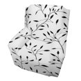 thumbnail image 2 of Black Leaves White Background Pattern Single Sofa Cover Simple Anti-Cat Scratch All-Inclusive Elastic Dust Cover Universal In All Seasons, 2 of 5