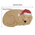 thumbnail image 2 of TIELUTT Christmas Shaped Lab Doormat Holiday Nap Khaki Lab Door Mat Christmas Rug Carpet Non Washable Rugs for under Bed Rug 6x9 Area Rug of the Rings Blanket Thick Carpet for Living Room Dorm Room R, 2 of 6