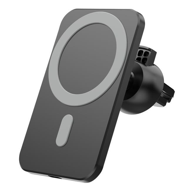 Reemplazo del soporte de carga del teléfono móvil del respiradero del aire del coche del cargador inalámbrico del teléfono para el iPhone 12, negro sidaley EL000847-01B