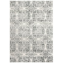 SAFAVIEH Martha Stewart Isabella Floral Area Rug, Charcoal/Ivory, 5'3" x 7'7"