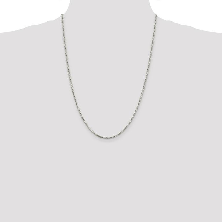 24 inch sterling silver chain womens deals
