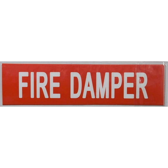 Set 5 PCS - Pipe Marking- FIRE Damper Sign (Sticker,RED, 2X8)(ref-2022-4)