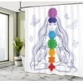 thumbnail image 5 of Ambesonne Peace Shower Curtain, Yoga Lotus Pose, 69"Wx75"L, Multicolor, 5 of 5