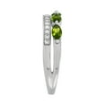 thumbnail image 2 of Brilliance Fine Jewelry Marquise Peridot and White Cubic Zircoina Ring in Sterling Silver, 2 of 4