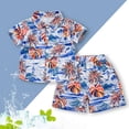 thumbnail image 2 of MEZZALL Boys Hawaii Outfit 2Pcs Set Summer Beach Button Down Shirt Tops + Shorts For Kids Clothes Sets Relaxed Fit Toddler Wear, 2 of 3