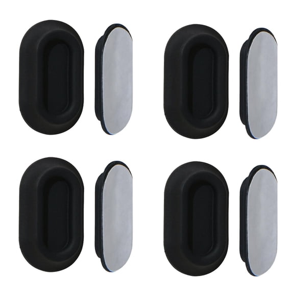 Soporte para mando a distancia de 4 piezas, montado en la pared, fácil de instalar, resistente, autoadhesivo, estante para mando a distancia de TV Negro