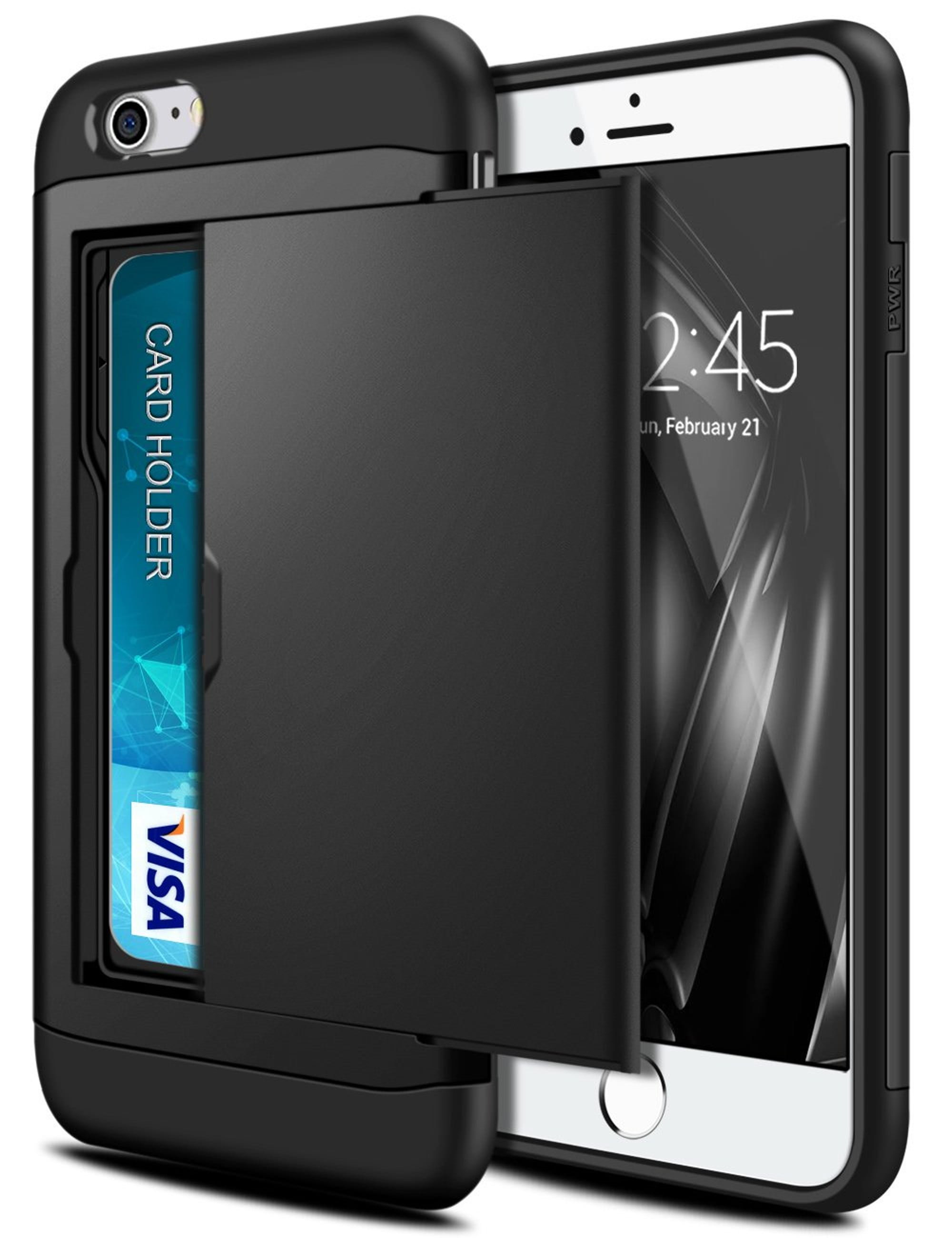 Apple 5s Case (Black) Layer Shockproof Wallet with Heavy Duty Protection - Walmart.com