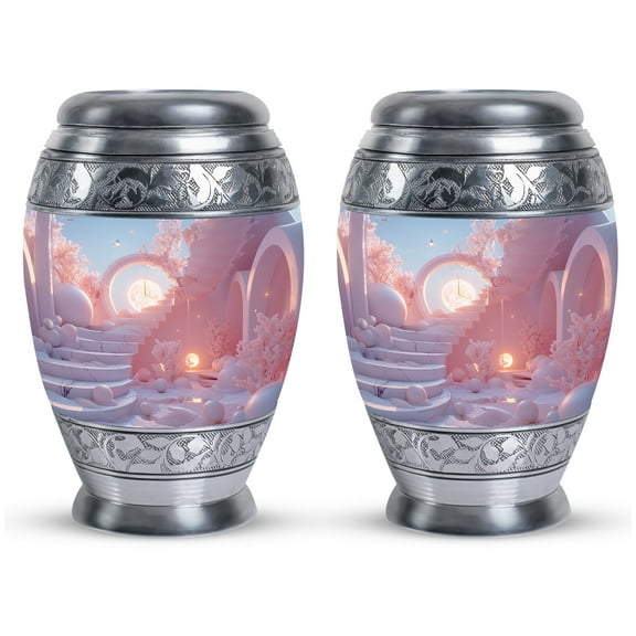 Sunrise Mini Urns For Ashes - Companion Urns For Burial - Cremation Urns For Burial - Decorative Urns For Human Ashes - Ashes Holder (Size-3inch,2pcs)
