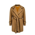 thumbnail image 6 of Gvmfive Women Lapel Neck Belt Coat Jacket, 6 of 8