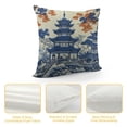 thumbnail image 4 of Fenyluxe Blue Willow Chinoiserie Porcelain Inspiration Throw Pillow Cover,Modern Lumbar Cushion Case Decorative Pillows for Couch Living Ro White 20x20in, 4 of 5