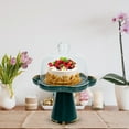 thumbnail image 2 of Ceramic Cake Tray Dessert with Lid Snack Stand Display Shelves Food Para Cupcakes Cookie Trays Lids Glass, 2 of 6