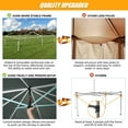 thumbnail image 3 of COBIZI 10x20 Pop Up Canopy Tent Easy Up Party Tent Waterproof Canopy Tent with Sidewalls Outdoor Event Tent for Wedding Backyard with Center Lock Sandbags Top Reinforced, Gray, 3 of 8