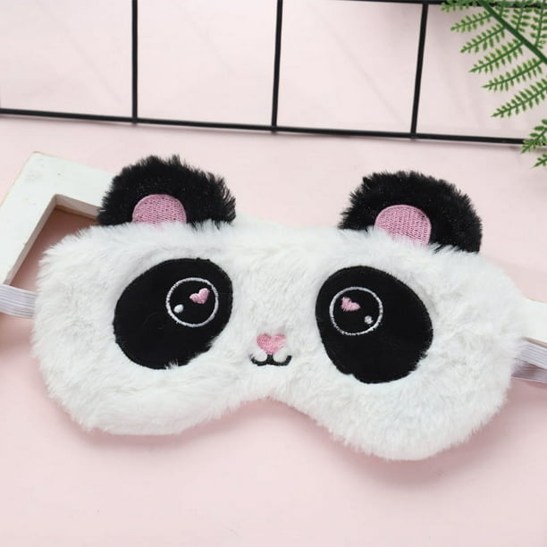 Máscara de ojos para dormir con sombreado de panda y alpaca de peluche, máscara de ojos de oveja con dibujos de animales para la hora del almuerzo, gafas para la siesta de la empresa en casa