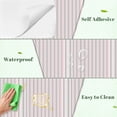 Peel and Stick Wallpaper Pink Gray Vertical Stripe Design geometric ...