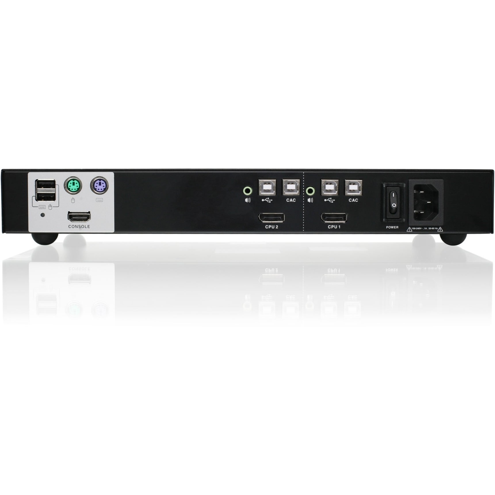 IOGEAR 2-Port DisplayPort Secure KVM Switch (TAA) - 2 Computer(s) - 1 Local User(s) - 3840 x 2160 - 2 x PS/2 Port - 7 x USB - 3 x DisplayPort - Rack-mountable - TAA Compliant