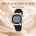 thumbnail image 2 of Watch for Women,Digital Sport Women Wristwatch with Silicone Strap Alarm/Stopwatch/Back Light Birthday Gifts for Women, 2 of 9