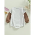 thumbnail image 4 of Cenuakty Baby Girls Boys Spring Autumn Romper Long Sleeve O Neck Letter Cow Print Playsuit, 4 of 9