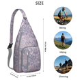 thumbnail image 3 of Exotic Paisley Sling Backpack - Handcrafted Floral Pattern Crossbody Bag, Stylish Anti-Theft Pack for Fashion Lovers, 3 of 4