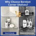 thumbnail image 5 of Bernkot Corner Shower Shelf 10" Brushed 304 Stainless Steel  Grouted Shelf Floating Corner Sheves Slot Design Recessed Bathroom Shelf for Tiled Wall 2 Pack, 5 of 6