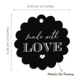 thumbnail image 6 of Inkdotpot Silver Foil Paper Hang Tags Made With Love Text Favor Tags 50 Piece, 6 of 6
