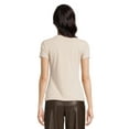 thumbnail image 3 of Time and Tru Women's Smoothing Tee with Short Sleeves, 2-Pack, Sizes XS-XXXL, 3 of 5