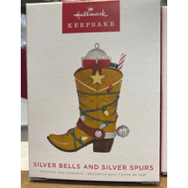 Hallmark Keepsake Christmas Ornament 2022, Silver Bells and Silver Spurs