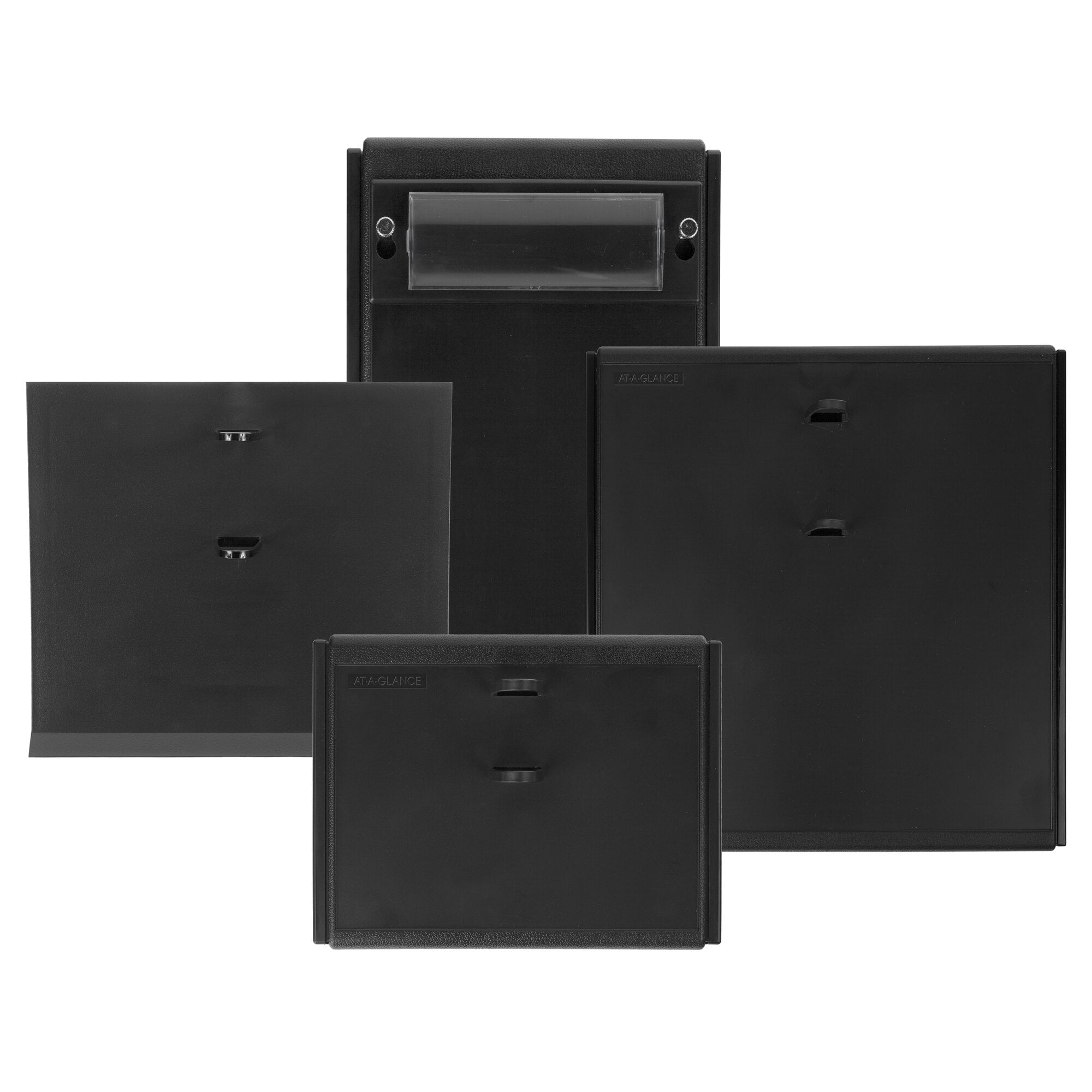 AT-A-GLANCE E5800 Desk Calendar Base - Black Plastic Holder For 5x8 Inch Calendars