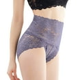 thumbnail image 3 of 6 Packs Panties Shapewear Lace High Waisted Embroidered Mesh Sheer Plus Size Women's Panties, 3 of 7