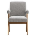thumbnail image 6 of Modway Lyra Boucle Fabric Dining Room Chair - Set of 2 in Light Gray, 6 of 10