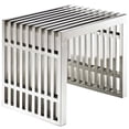 thumbnail image 5 of Modway Gridiron Medium Stainless Steel Bench, Set of 3 in Silver, 5 of 7