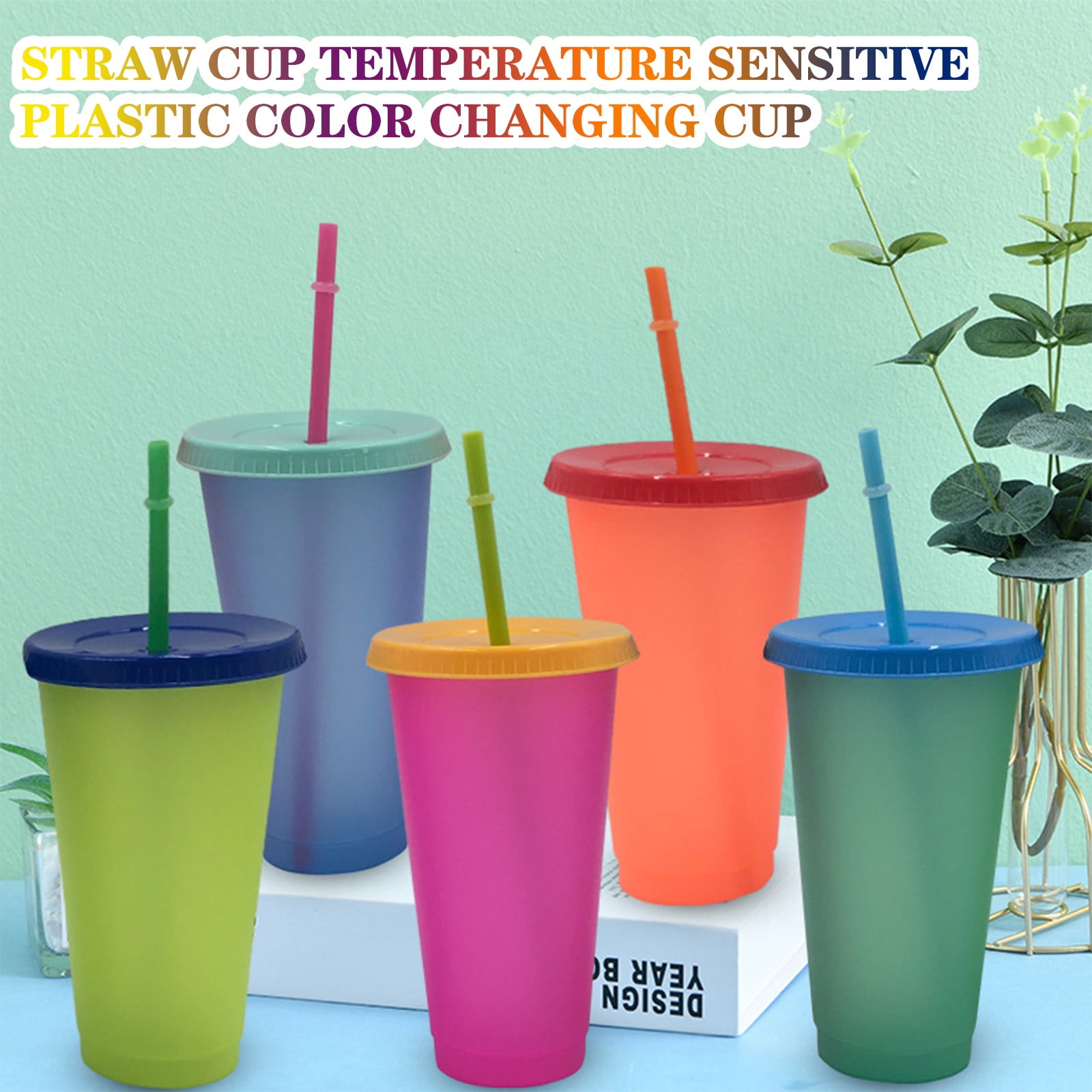 Bottles/Cups On Clearance - Color Changing Cup With Lid And Straw ...