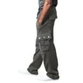 thumbnail image 6 of ADSSDQ Mens Cargo Sweatpants Plus Size Baggy Jogger Sweatpants Drawstring Open Leg Big and Tall Workout Pants with Multi Pockets Dark Gray XL, 6 of 6