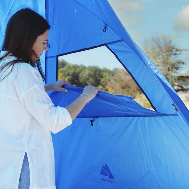 Ozark Trail 9ft x 6ft Privacy Sun Shelter for Beach and Park, Blue