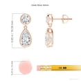 thumbnail image 2 of ANGARA IGI Certified Lab Grown 1.52 Ct Diamond Drop Earrings for Women in 14K Rose Gold (Size-8x5mm|Color-F-G|Clarity-VS) | April Birthstone, Anniversary, Jewelry Gift for Women | Diamond Earrings, 2 of 6