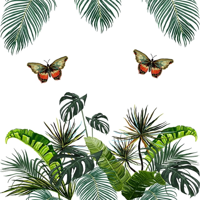 Pegatinas de pared con diseño de hojas de plantas y adhesivos, decoración de arte de pared DIY, murales, papel tapiz, decoraciones para el hogar, sala de estar, dormitorio, decoración de puertas