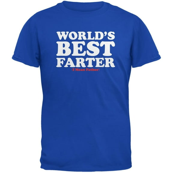 Fathers Day - World's Best Farter Royal Adult T-Shirt - 2X-Large