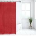 thumbnail image 3 of Serafina Home Decorative Sheer Red Fabric Shower Curtain Bathroom Set Includes 12 Hooks: Silver Metallic Dot, 3 of 4