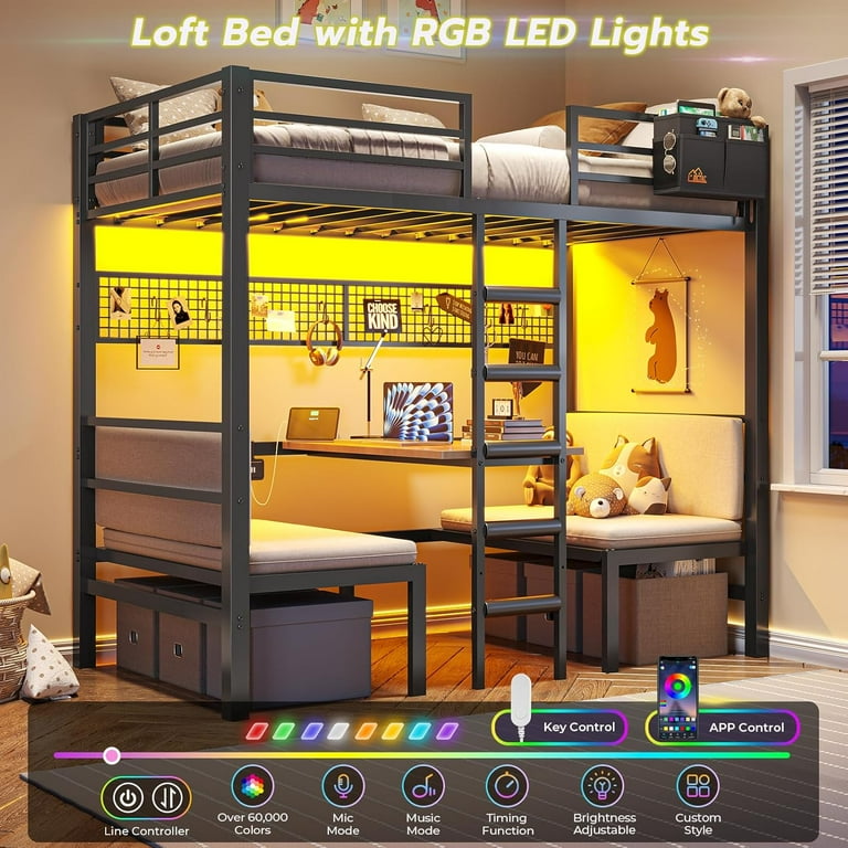 Study Table Twin Over Twin With Desk Mabor Twin Over Twin Metal - Main Image