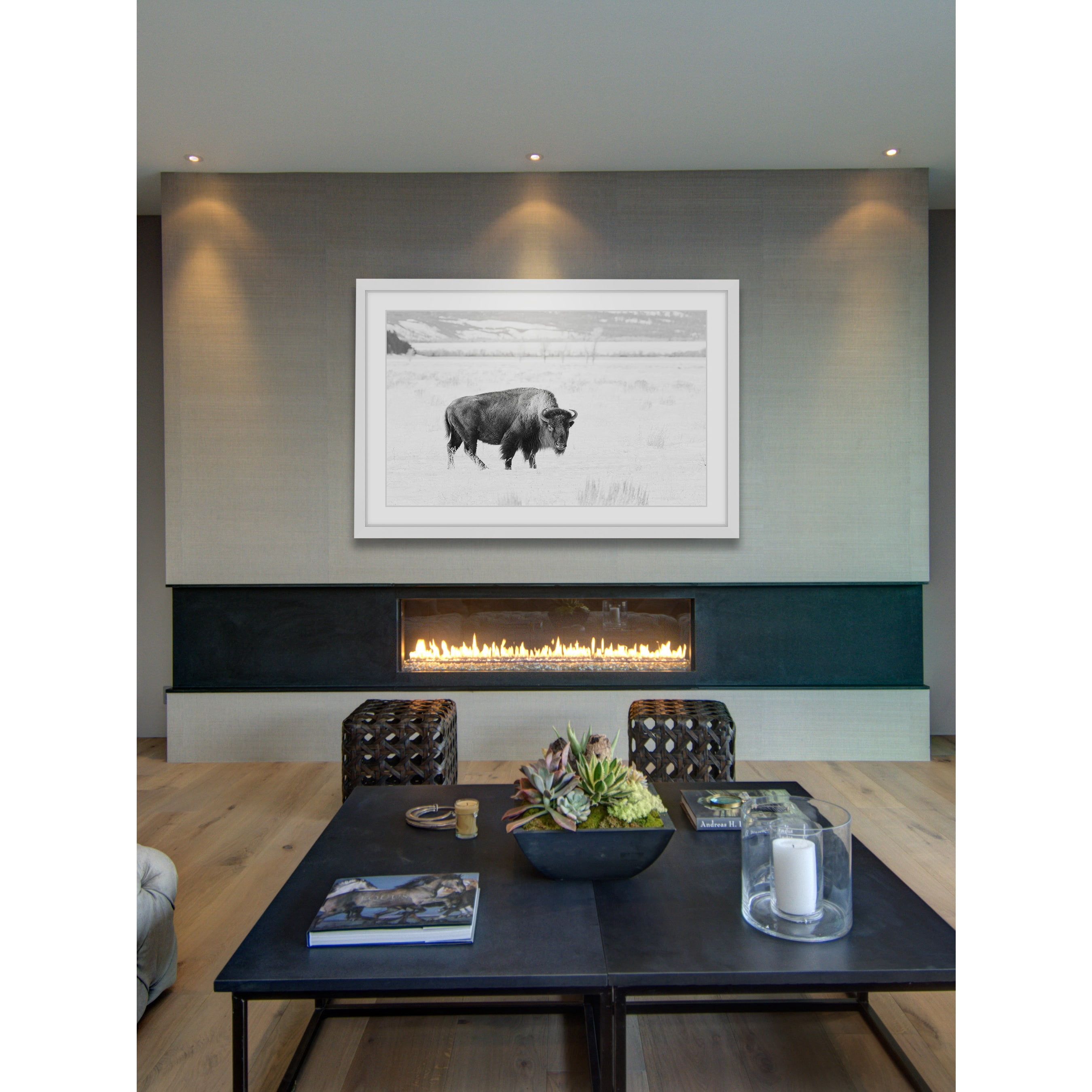 Marmont Hill "Buffalo Gaze" Framed Painting Print