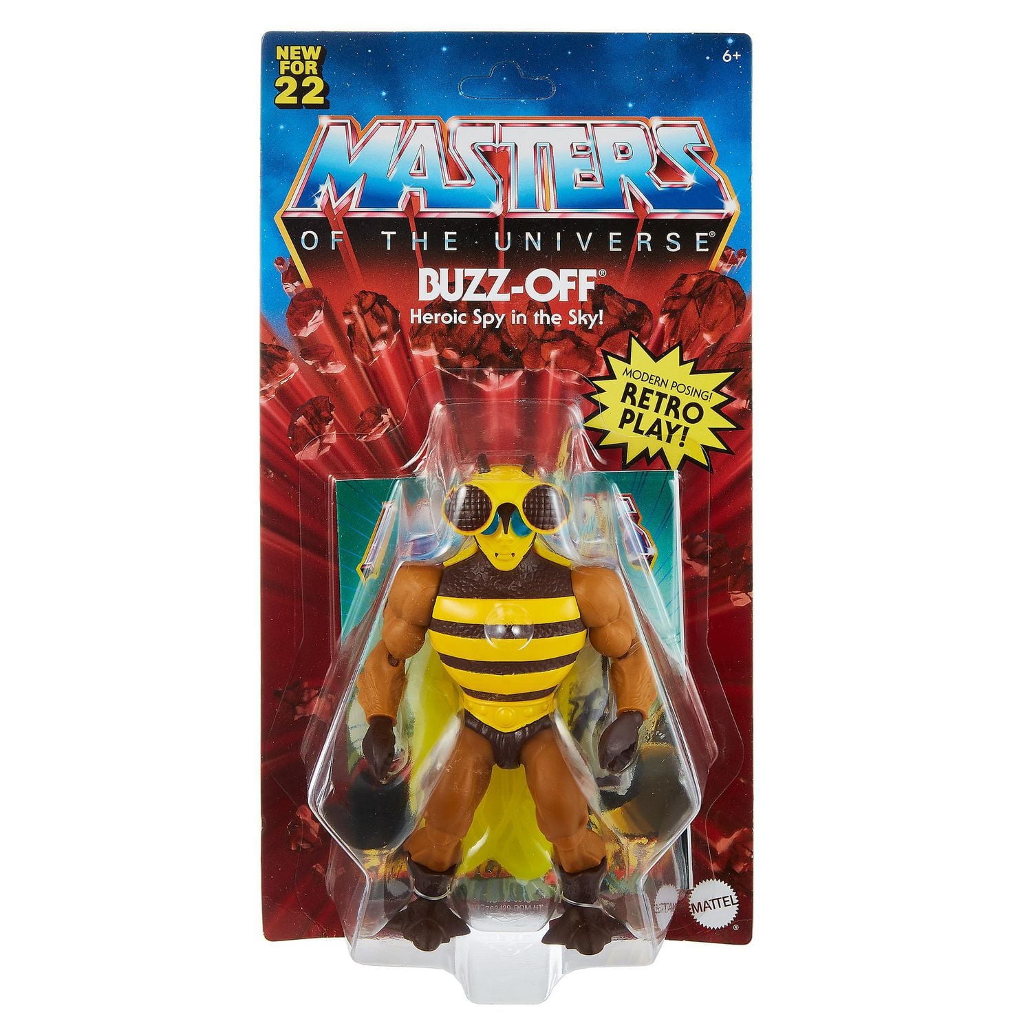 Masters of the Universe Origins 5.5-in Action Figure Buzz-Off, Battle Figures for Storytelling Play and Display