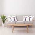 thumbnail image 4 of Ambesonne Pastel Throw Pillow Cover 4 Pack, Antlers Wild Nature, 16", Pink Lilac, 4 of 6