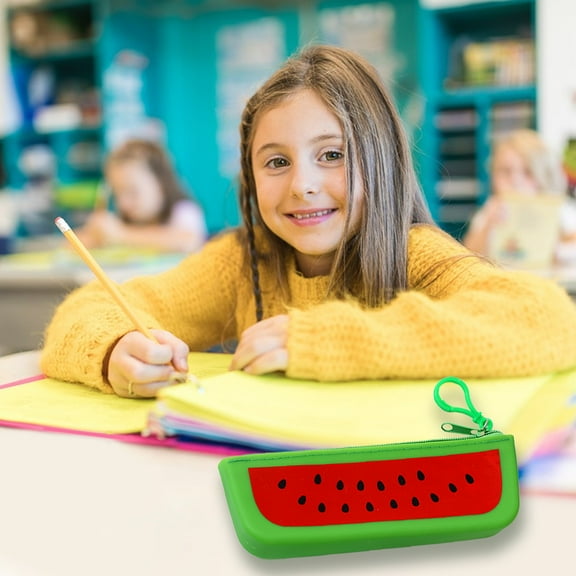 HHGBAD Silicone Pencil Case - Multicolor, Soft & Durable, Portable Storage Bag for Office & Travel