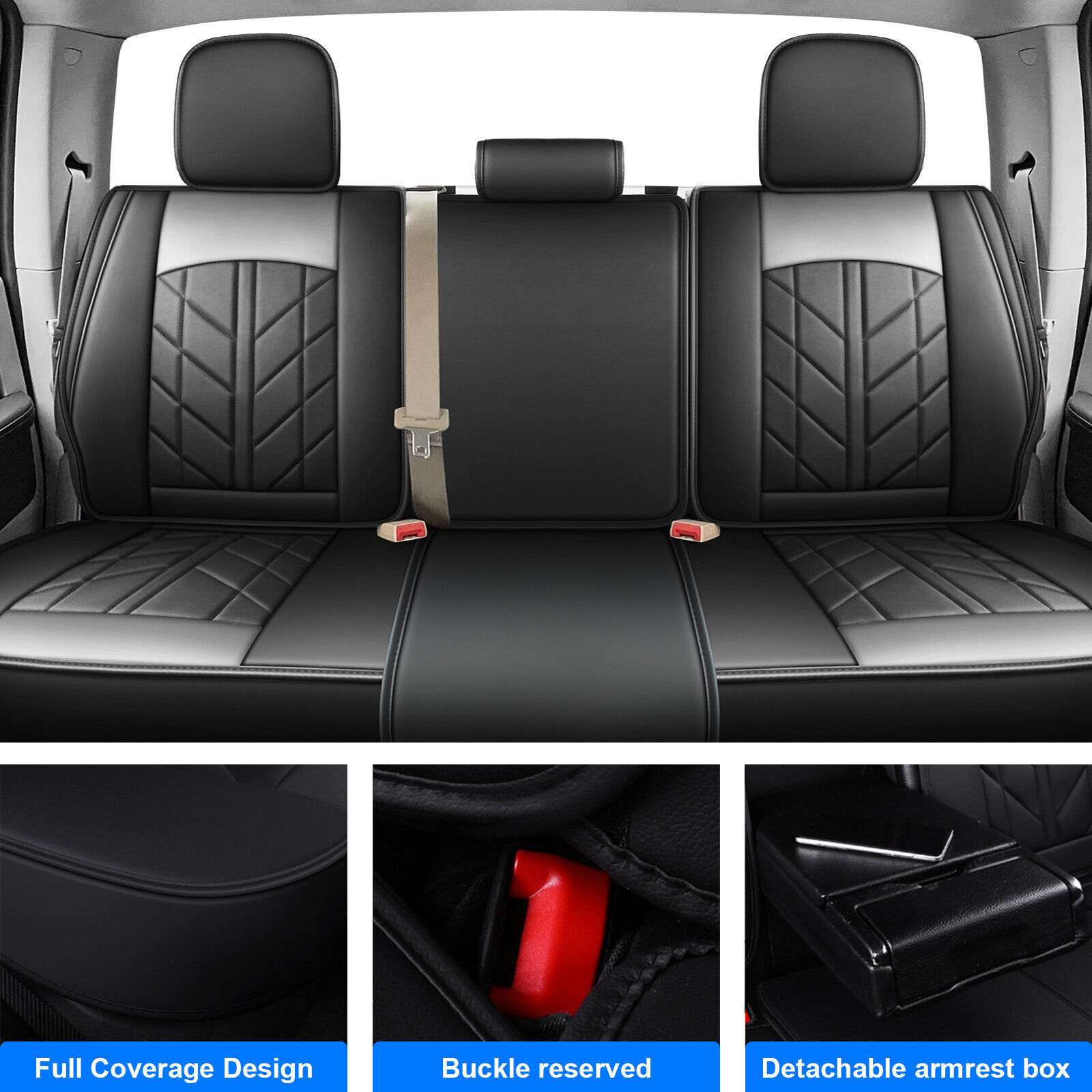 Front Seat Covers For Dodge Ram 1500 2500 3500 2009-2023 - Leather 2-Piece Set
