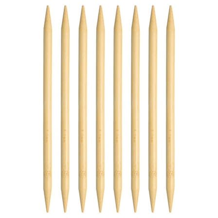 Uxcell 8Pcs Bamboo Knitting Needles Double Pointed Size US 11(8mm) 7.9 Inch