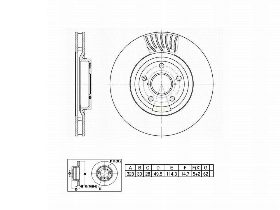 Winstop Brake Rotor, Front left WS233152, Toyota Supra 1998-1993