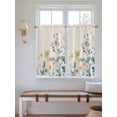 thumbnail image 5 of Watercolor Flowers Beige Kitchen Curtains 54 Inches length, Spring Summer Retro Botanical Window Treatment Curtain Drapes, Thermal Insulated Drapes for Basement Hotel RV, 42"x54", 2 Panels, 5 of 7