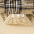 thumbnail image 5 of Bellafa Baby Girl Long Sleeve Plaid Skirt Bodysuit Newborn Girls Ribbed Lace Ruffle Romper Dress Headband Outfits Infant Fall Winter Clothes, 5 of 8