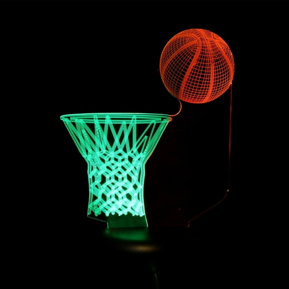 LOLIPPYY 1 Set LED 3D Basketball Night Light USB Powered Visual Lamp for Bedroom Decoration and Kids Room Ambiance